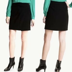 Diane Von Furstenberg DVF Short Skirt Size 6 Black Pleated Crepe Side‎ Zip Lata